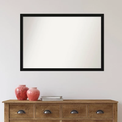 38" X 26" Non-Beveled Avon Black Narrow Wall Mirror - Amanti Art 9 38" X 26" Non-Beveled Avon Black Narrow Wall Mirror - Amanti Art - Image 7