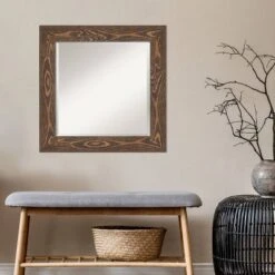 Amanti Art 26" x 26" Bridge Brown Beveled Wood Wall Mirror 15 Amanti Art 26" x 26" Bridge Brown Beveled Wood Wall Mirror -Amanti Art Shop GUEST 437860b9 57b4 45a8 af8c 5fc56c129438