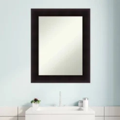 Amanti Art Portico Espresso Wood Bathroom Wall Mirror - 24" x 30" -Amanti Art Shop GUEST 4380ffa8 eee4 4f3a 907e 0c376ca479b8