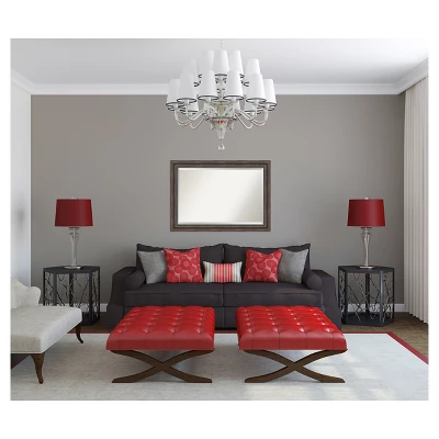 Amanti Art 41" x 29" Rustic Pine Wood Framed Beveled Wall Mirror 6 Amanti Art 41" x 29" Rustic Pine Wood Framed Beveled Wall Mirror - Image 4