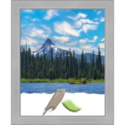 Amanti Art Vista Brushed Nickel Narrow Picture Frame - 11x14 Silver Frame -Amanti Art Shop GUEST 4446d576 e1db 40cf 9f7c 59dc0b0cc135