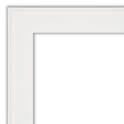 Amanti Art 22x28 Vanity White Narrow Non-Beveled Wall Mirror 4 Amanti Art 22x28 Vanity White Narrow Non-Beveled Wall Mirror - Image 2