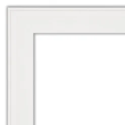 40" X 28" Non-Beveled Vanity White Narrow Bathroom Wall Mirror - Amanti Art -Amanti Art Shop GUEST 44715088 722a 4b22 a976 3b55f648f95b 3