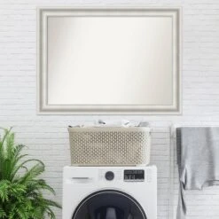 Amanti Art Parlor White Ornate Wall Mirror - 44" x 33" Large Traditional Frame -Amanti Art Shop GUEST 448bce11 22c8 4562 899c 9ec192887af0