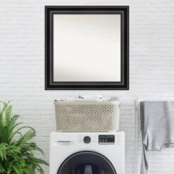 32" X 32" Non-Beveled Grand Black Wall Mirror - Amanti Art -Amanti Art Shop GUEST 44cc9e34 8a59 4082 a741 ebfe5c5bfb3e