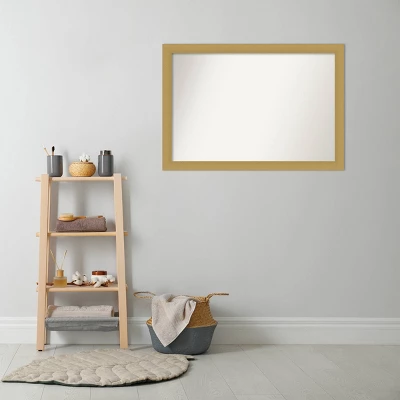 40" X 28" Non-Beveled Grace Bathroom Wall Mirror Brushed Gold - Amanti Art 8 40" X 28" Non-Beveled Grace Bathroom Wall Mirror Brushed Gold - Amanti Art - Image 6