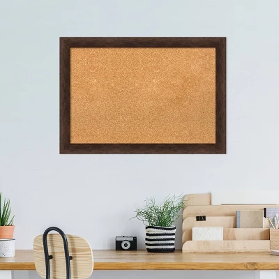 27"x19" Narrow Wood Frame Cork Board Warm Walnut - Amanti Art 7 27"x19" Narrow Wood Frame Cork Board Warm Walnut - Amanti Art - Image 5