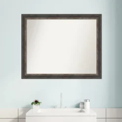 Amanti Art Bark Rustic Char Narrow Non-Beveled Bathroom Wall Mirror -Amanti Art Shop GUEST 46d1bdf7 c5ba 4afc b40b 8eca66fa9107