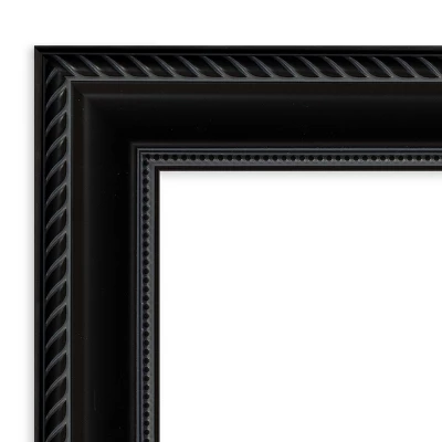 Amanti Art Corded Black 30" x 30" Non-Beveled Bathroom Wall Mirror 4 Amanti Art Corded Black 30" x 30" Non-Beveled Bathroom Wall Mirror - Image 2