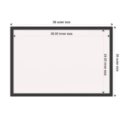 Amanti Art 38"x26" Stylish Wood Framed White Cork Board in Black -Amanti Art Shop GUEST 476cf785 4060 45b1 ab5a 1182aafbf7c3