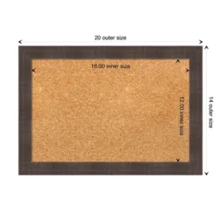 Amanti Art Whiskey Brown Rustic Wood Framed Corkboard with Grey Cork -Amanti Art Shop GUEST 477d054b 0382 4f0d 818e 46b796409787