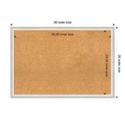 Amanti Art 38x26 Two Tone Silver Wood Framed Cork Bulletin Board -Amanti Art Shop GUEST 4780eb3b d7a8 4679 b45d c2fa47e87ec7