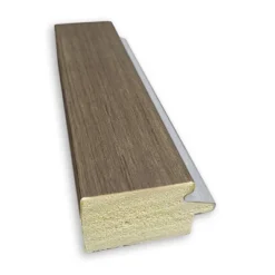 Amanti Art 31" x 25" Eva Brown Narrow Non-Beveled Wall Mirror