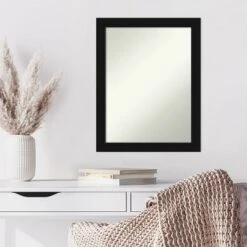 Amanti Art Avon Black Non-Beveled Wall Mirror - 21" x 27" -Amanti Art Shop GUEST 47eb1c3c 3810 4c74 9c80 21ac9240c89e