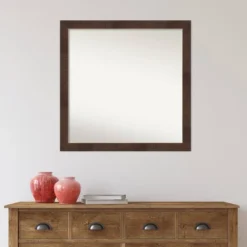 Amanti Art Wildwood Brown Narrow Wall Mirror - 29" x 29" Non-Beveled 15 Amanti Art Wildwood Brown Narrow Wall Mirror - 29" x 29" Non-Beveled -Amanti Art Shop GUEST 47f1ade1 fe75 4904 8790 da02b7580077