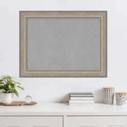 Amanti Art Fleur Champagne Silver Framed Magnetic Board - 33" x 25" -Amanti Art Shop GUEST 47f7e43d 4856 45c7 a157 684255812825