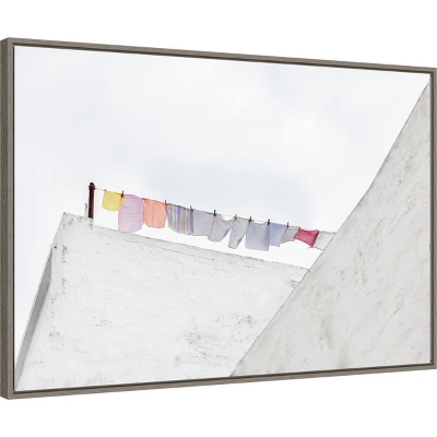 Amanti Art Clean Laundry by Emilio Pino Framed Canvas Wall Art - Gray Wash Float Frame 3 Amanti Art Clean Laundry by Emilio Pino Framed Canvas Wall Art - Gray Wash Float Frame