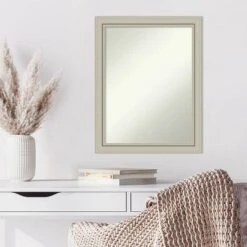 22" X 28" Non-Beveled Romano Silver Narrow Wood Wall Mirror - Amanti Art 13 22" X 28" Non-Beveled Romano Silver Narrow Wood Wall Mirror - Amanti Art -Amanti Art Shop GUEST 49d52fa7 fd12 4560 977c 674d563c183e