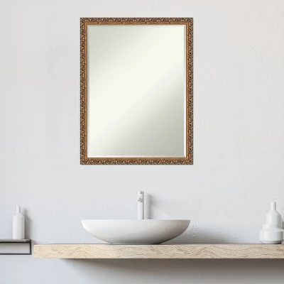 Amanti Art Antique Bronze Petite Bevel Wood Bathroom Wall Mirror - 20 x 26 In. 10 Amanti Art Antique Bronze Petite Bevel Wood Bathroom Wall Mirror - 20 x 26 In. - Image 8