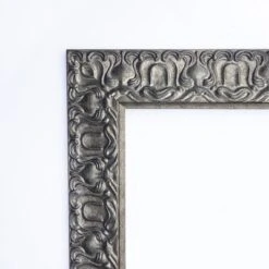 Amanti Art Silver Luxor Petite Bevel Wood Bathroom Wall Mirror