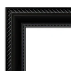 Black Corded Bathroom Wall Mirror - 22x28 Petite Bevel Frame
