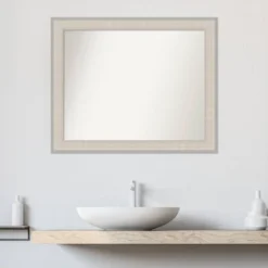Amanti Art Cottage Wood Wall Mirror - White & Silver 33" x 27" 15 Amanti Art Cottage Wood Wall Mirror - White & Silver 33" x 27" -Amanti Art Shop GUEST 4ab509b2 0a25 4428 a449 eca1346a70a3