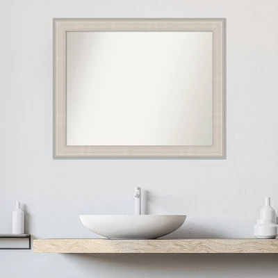 Amanti Art Cottage Wood Wall Mirror - White & Silver 33" x 27" 8 Amanti Art Cottage Wood Wall Mirror - White & Silver 33" x 27" - Image 6