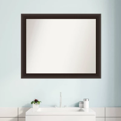 Amanti Art Romano Espresso Narrow Wood Bathroom Wall Mirror - 32" x 26" 9 Amanti Art Romano Espresso Narrow Wood Bathroom Wall Mirror - 32" x 26" - Image 7