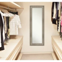 Amanti Art Mezzanine Antique Silver Narrow Full-Length Wood Door Mirror -Amanti Art Shop GUEST 4c0651b0 2227 4ec7 9d83 b8d556442521