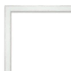 Amanti Art Breeze Distressed White Petite Bevel Wood Bathroom Wall Mirror - 25 x 19 in.