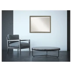 30" X 24" Parisian Silver Framed Wall Mirror - Amanti Art: Modern Rectangle, Beveled, Wood Frame, No Assembly Required -Amanti Art Shop GUEST 4c75baa7 a8ed 4e9d b965 d2fb88094ab2