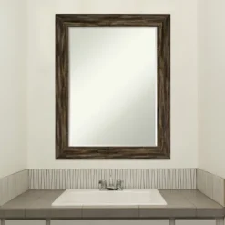 Amanti Art Fencepost Brown Narrow Wood Bathroom Wall Mirror -Amanti Art Shop GUEST 4cb8e90c a209 4222 9ecb 329323133311