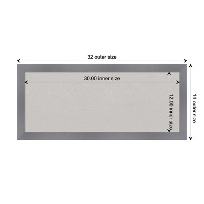 Amanti Art Edwin Wood Frame Gray Cork Board - 32" x 14" Professional Bulletin Board 11 Amanti Art Edwin Wood Frame Gray Cork Board - 32" x 14" Professional Bulletin Board - Image 9