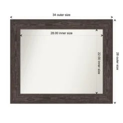 Amanti Art Bridge Black Distressed Wood Wall Mirror for Bathroom -Amanti Art Shop GUEST 4db0d643 13ee 43e5 8429 f25aea5eb5e6