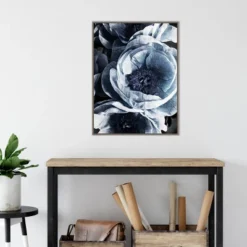 Amanti Art Peony Blue Petals III by Ashley Aldridge Framed Canvas Wall Art - Gray Wash -Amanti Art Shop GUEST 4dc7a42d aabb 412f a5c1 946c3caf8b46