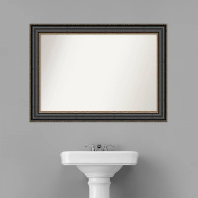 Amanti Art Thomas Black Bronze Bathroom Wall Mirror - 42" x 30" Non-Beveled 10 Amanti Art Thomas Black Bronze Bathroom Wall Mirror - 42" x 30" Non-Beveled - Image 8
