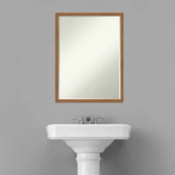 Amanti Art Carlisle Narrow Petite Bevel Wood Bathroom Wall Mirror -Amanti Art Shop GUEST 4e36706f e846 4574 9ee3 109a9c6fd075