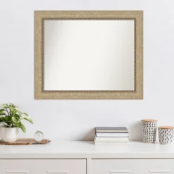 Amanti Art Astor Champagne Decorative Wall Mirror - 33" x 27" Non-Beveled -Amanti Art Shop GUEST 4f4424b5 b53b 4caf af88 b4924abbeeae
