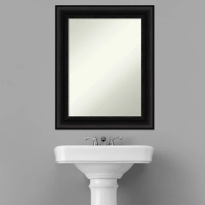 Amanti Art Parlor Black Wall Mirror - 24" x 30" Non-Beveled Bathroom Vanity 8 Amanti Art Parlor Black Wall Mirror - 24" x 30" Non-Beveled Bathroom Vanity - Image 6