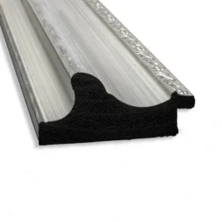 44" X 33" Non-Beveled Parlor Silver Wall Mirror - Amanti Art: Modern Rectangle, Polystyrene Frame, Includes Mount Hardware