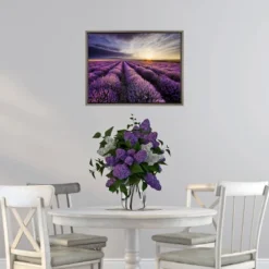 24"x18" Lavender Sunrise Framed Canvas Wall Art - Amanti Art -Amanti Art Shop GUEST 504db1be 82f6 4f20 a051 af78eed83271