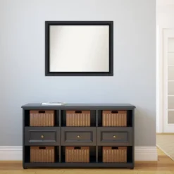 Amanti Art 32" x 26" Non-Beveled Nero Black Wood Wall Mirror -Amanti Art Shop GUEST 50ad05da 49f3 49ad a94f fd1a3fab6c73
