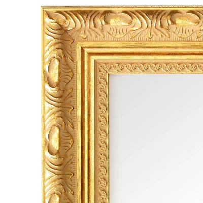 Amanti Art Versailles Gold Wood Framed Beveled Wall Mirror (32" x 26") 4 Amanti Art Versailles Gold Wood Framed Beveled Wall Mirror (32" x 26") - Image 2