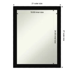 Amanti Art Black Museum Matte Black Wood Bathroom Wall Mirror -Amanti Art Shop GUEST 51096cce f3b9 47c6 81a8 b0052eb3fffd