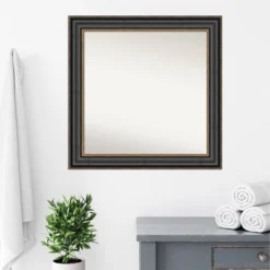 Amanti Art Thomas Black Bronze 32" x 32" Non-Beveled Square Bathroom Wall Mirror 17 Amanti Art Thomas Black Bronze 32" x 32" Non-Beveled Square Bathroom Wall Mirror -Amanti Art Shop GUEST 5205e0d7 5db3 42b0 a861 ae14ee412c35