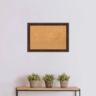27"x19" Narrow Wood Frame Cork Board Warm Walnut - Amanti Art 10 27"x19" Narrow Wood Frame Cork Board Warm Walnut - Amanti Art - Image 8