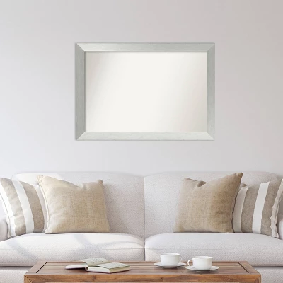 Amanti Art Brushed Sterling Silver Wood Wall Mirror - 40" x 28" 6 Amanti Art Brushed Sterling Silver Wood Wall Mirror - 40" x 28" - Image 4