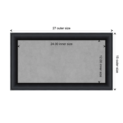 Amanti Art Nero Black Framed Magnetic Board (27 x 15 in.) 4 Amanti Art Nero Black Framed Magnetic Board (27 x 15 in.) - Image 3