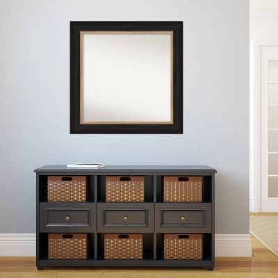 Amanti Art Vogue Black 33" x 33" Non-Beveled Square Wall Mirror 7 Amanti Art Vogue Black 33" x 33" Non-Beveled Square Wall Mirror - Image 5