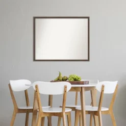 29" X 23" Non-Beveled Hardwood Wedge Mocha Wood Wall Mirror - Amanti Art -Amanti Art Shop GUEST 546e0920 60fb 456c bba8 774e0b81e25b